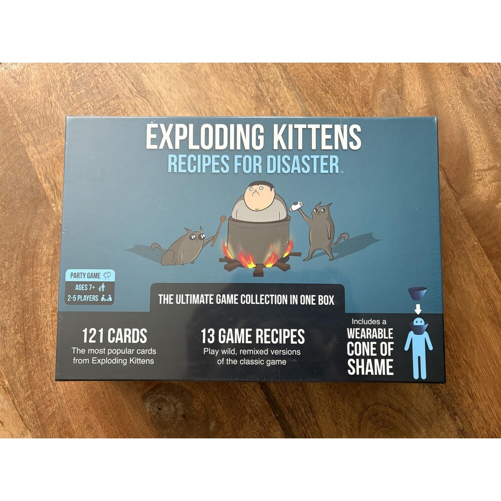 Exploding Kittens Recipes For Disaster Card Game Ages 7+ 2-5 Players New Sealed